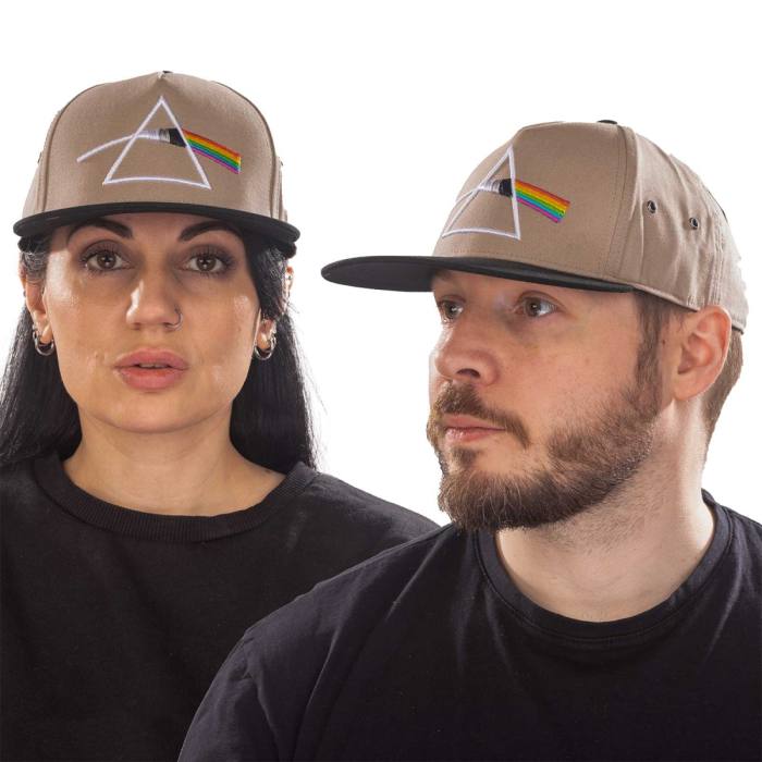 Pink Floyd Unisex Snapback Cap: Dark Side of the Moon Prism (Black & Sand) 114571