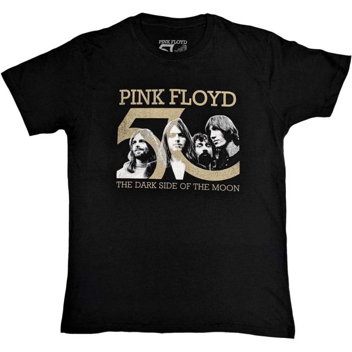 Pink Floyd Unisex T-Shirt: Band Photo & 50th Logo 114636