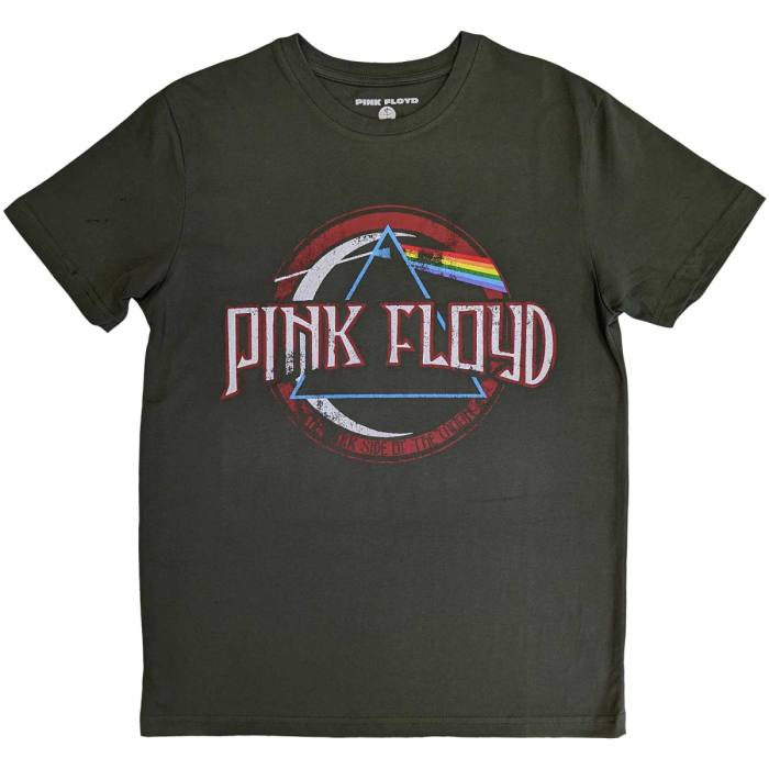 Pink Floyd Unisex T-Shirt: Vintage Dark Side of the Moon Seal (Zelena) 114707