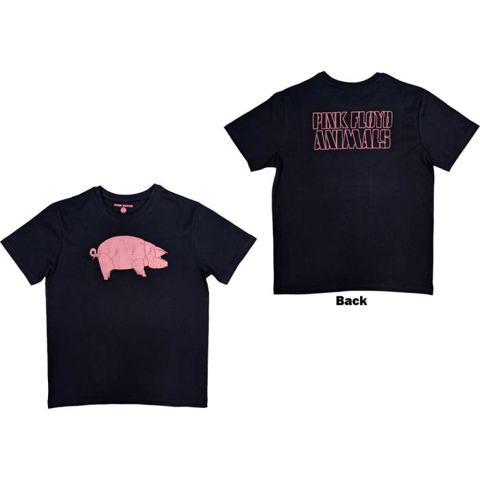 Pink Floyd Unisex T-Shirt: AWBDG (Mornarsko modra) (Back Print) 114719