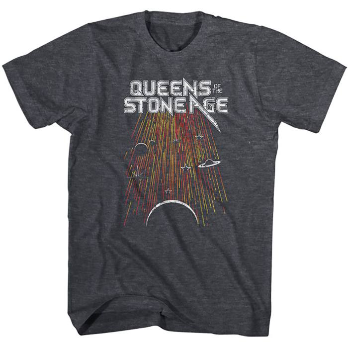 Queens Of The Stone Age Unisex T-Shirt: Meteor Shower (Heather Grey) 114868
