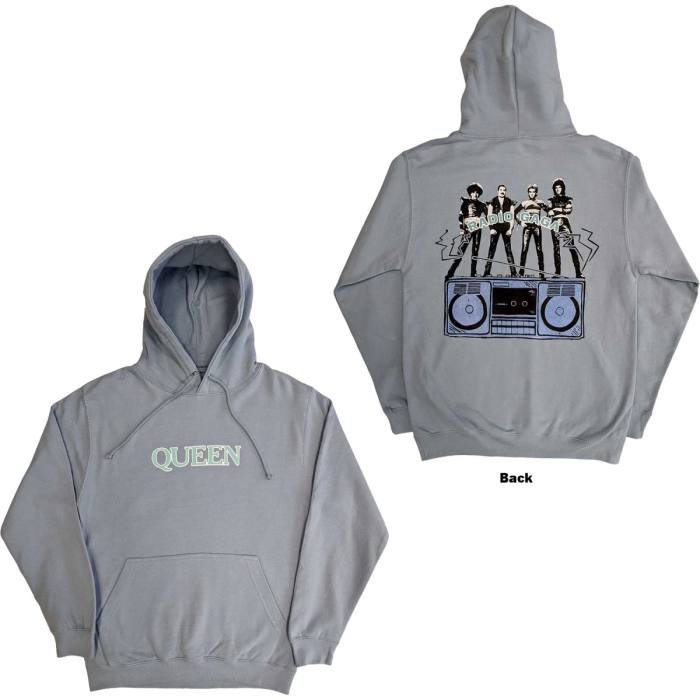 Queen Unisex Pullover Hoodie: Radio Ga Ga (Svetlo modra) (Zadnji print) 114887