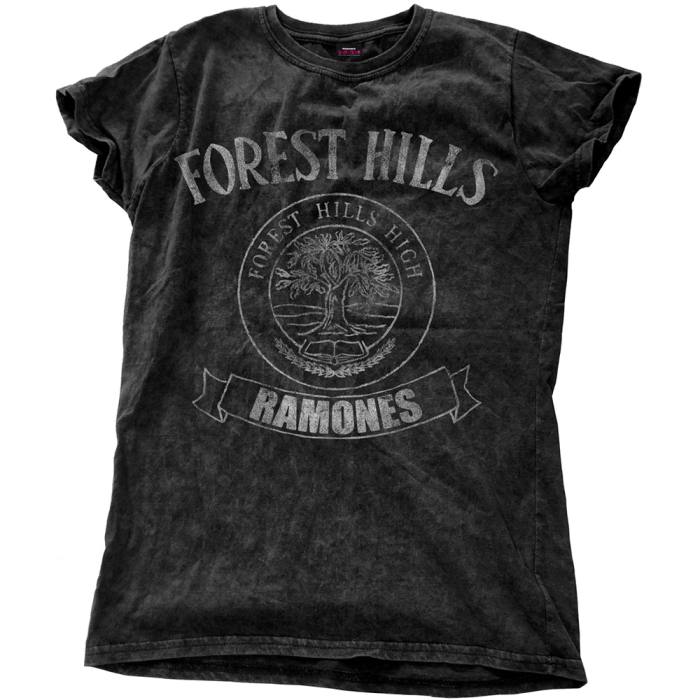 Ramones Ladies T-Shirt: Forest Hills Vintage (Black) (Wash Collection) 114911