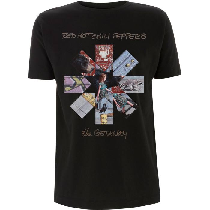 Red Hot Chili Peppers Unisex T-Shirt: Getaway Album Asterisk (Črna) 114947