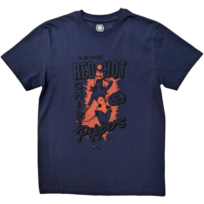 Red Hot Chili Peppers Unisex T-Shirt: In The Flesh (Mornarsko modra) 114952