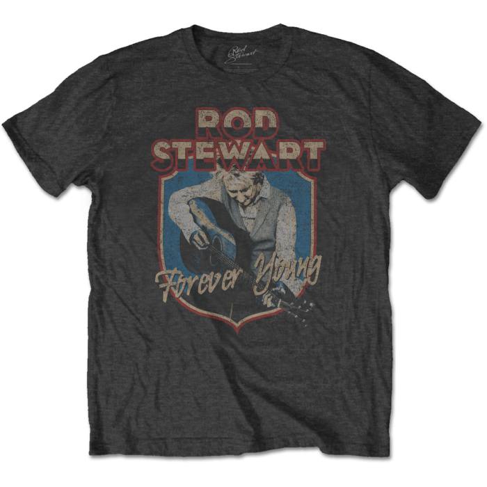 Rod Stewart Unisex T-Shirt: Forever Crest (Temno siva) 114961