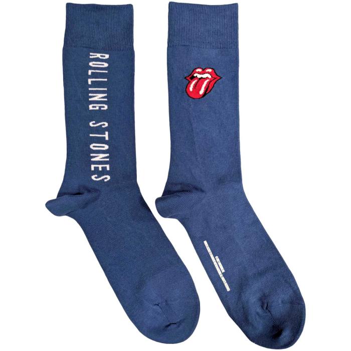 The Rolling Stones unisex kratke nogavice Vertical Tongue tie-dye blue (UK 7–11) 115034