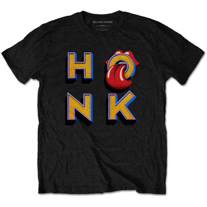 The Rolling Stones Unisex T-Shirt: Honk Letters (Črna) 115049