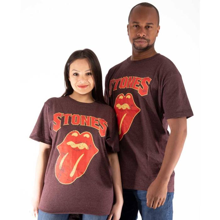 The Rolling Stones Unisex T-Shirt: Gothic Text (rjava) 115066