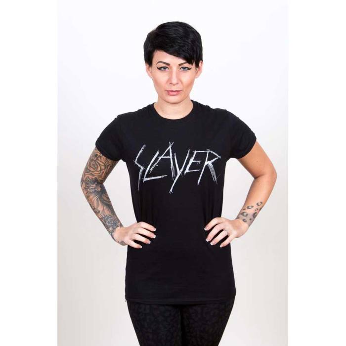 Slayer ženski T-shirt Scratchy Logo (črn) 115150