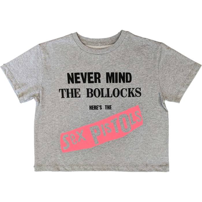 The Sex Pistols Ladies Crop Top: Never Mind The Bollocks Original Album 115429