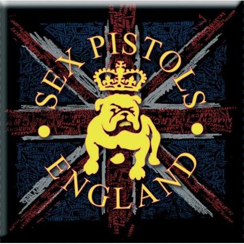 The Sex Pistols Fridge Magnet: Bull Dog & Flag 115442
