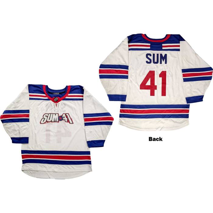 Sum 41 Unisex Hockey Jersey: Stripes (Back Print) (Ex-Tour) 115555