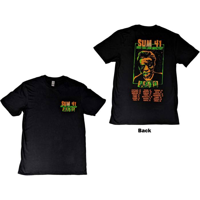 Sum 41 Unisex T-Shirt: Does This Look Infected? European Tour 2022 115565