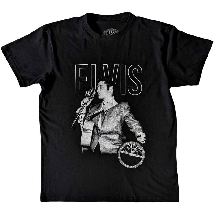 Sun Records Unisex T-Shirt: Elvis Live Portrait 115570