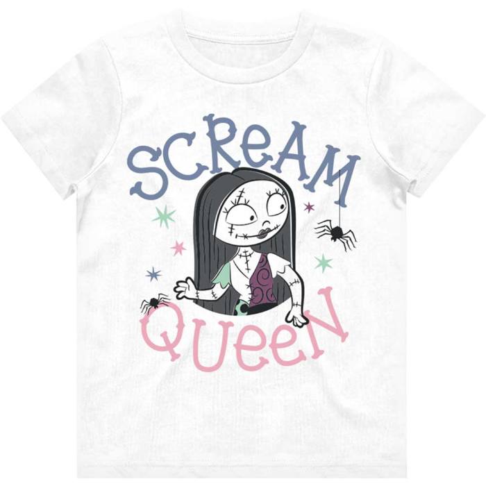 The Nightmare Before Christmas Kids Girls T-Shirt: Scream Queen (White) 115603