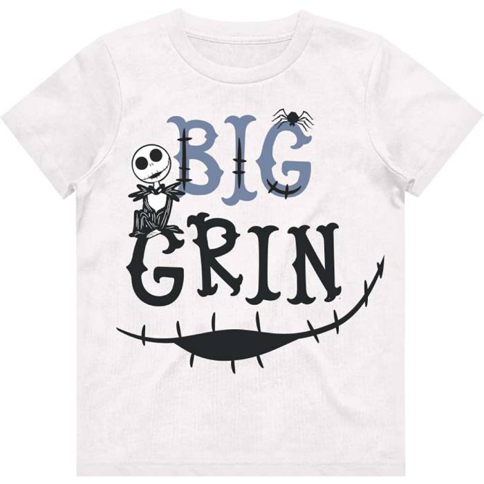 The Nightmare Before Christmas Kids T-Shirt: Big Grin (White) 115604