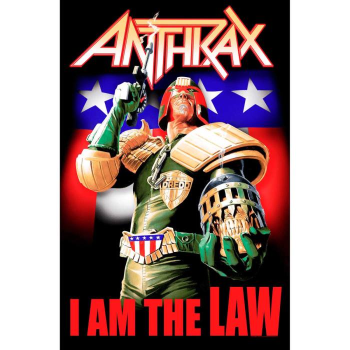 Anthrax Textile Poster: I Am The Law 115635