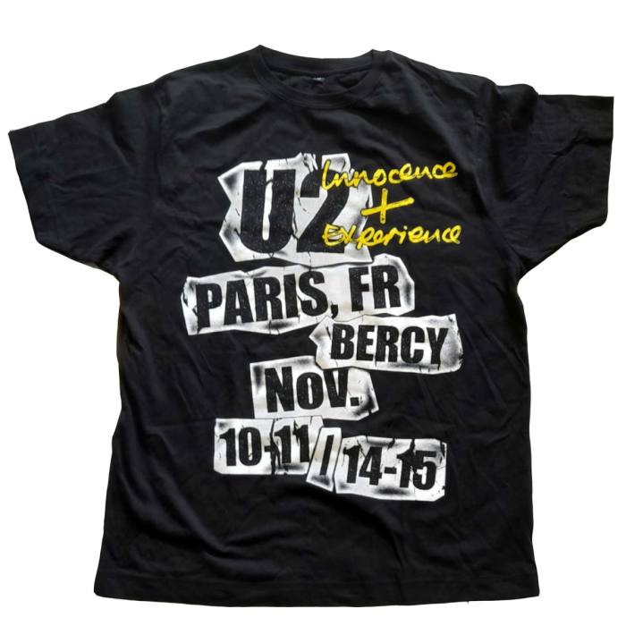 U2 Unisex T-Shirt: I+E Paris Event 2015 (Črna) 247009