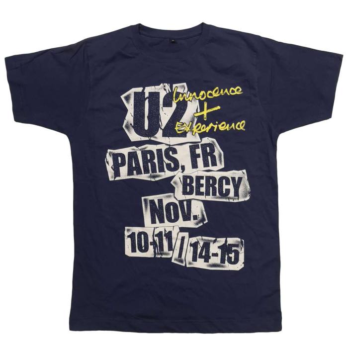 U2 Unisex T-Shirt: I+E Paris Event 2015 (Svetlo mornarsko modra) 115778