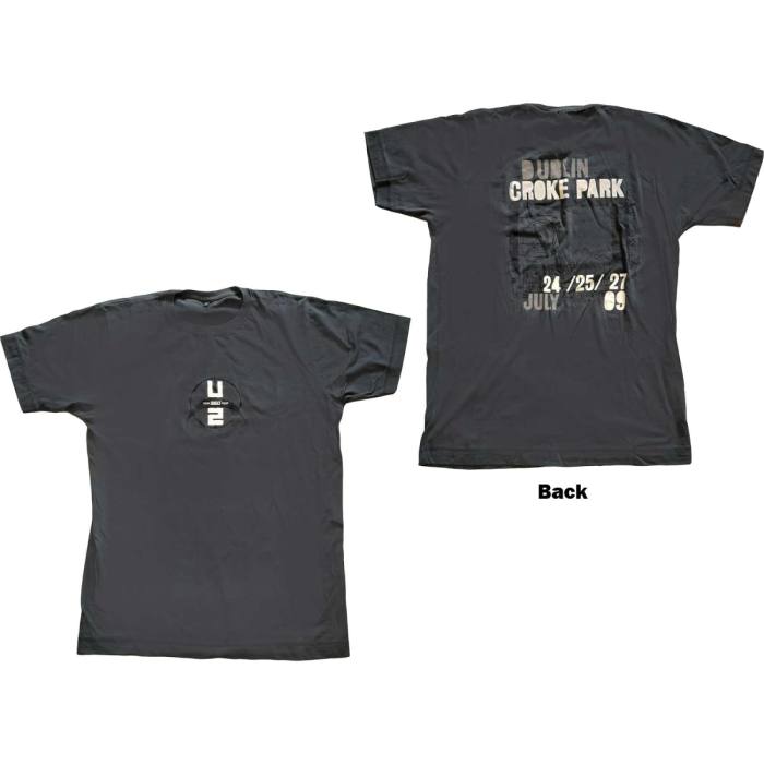 U2 Unisex T-Shirt: 360 Degree Tour Croke Park 2009 (Back Print) (Ex-Tour) 115787