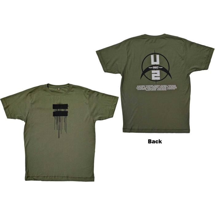 U2 Unisex T-Shirt: 360 Degree Tour 2009 Drip 115819