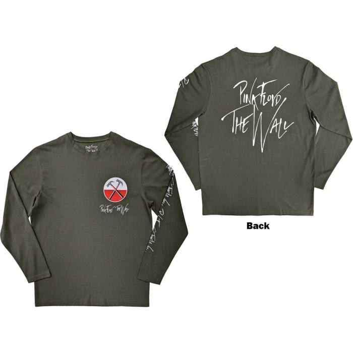 Pink Floyd Unisex Long Sleeve T-Shirt: The Wall Hammers Logo 115847