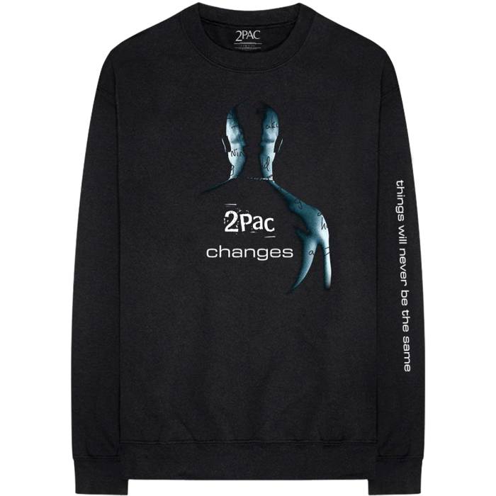Tupac Unisex Long Sleeve T-Shirt Changes (črna) 116100