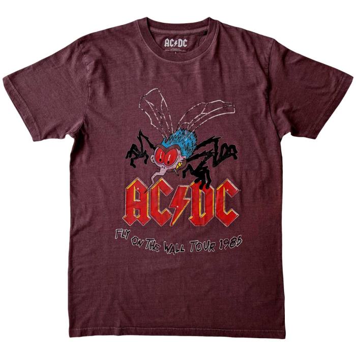 AC/DC Unisex T-Shirt: Fly On The Wall Tour (bordo rdeč) 116299