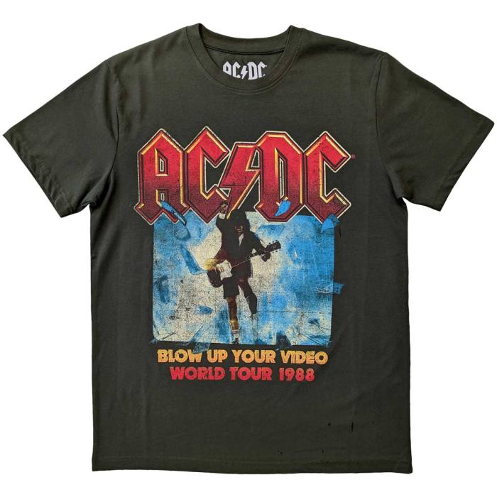 AC/DC Unisex T-Shirt: Blow Up Your Video (Zelena) 116366
