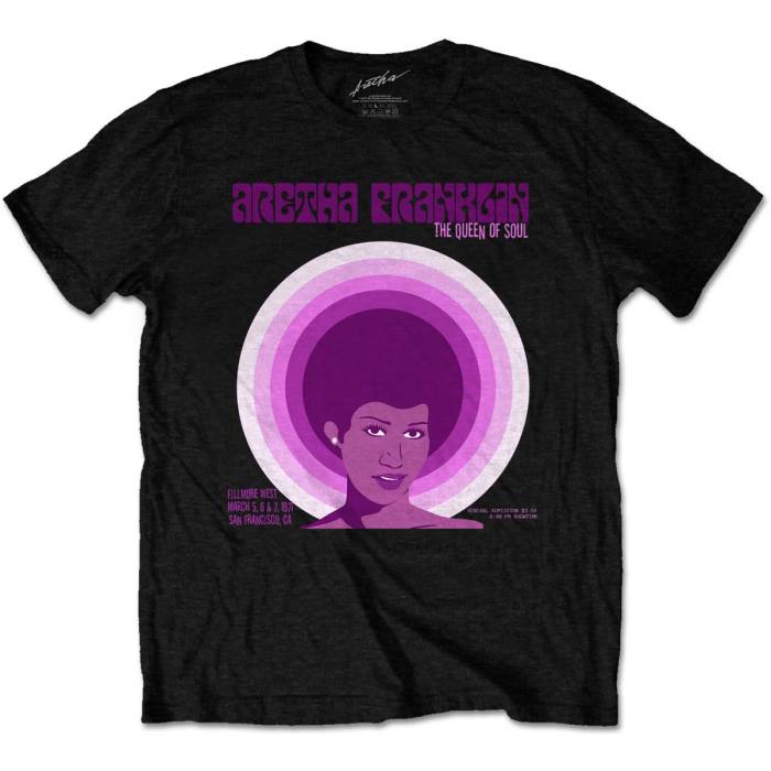 Aretha Franklin Unisex T-Shirt: Fillmore West '71 116496