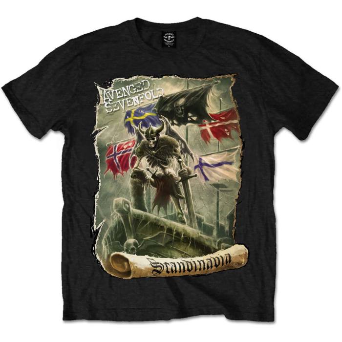 Avenged Sevenfold Unisex T-Shirt: Scandinavia (Black) 116637