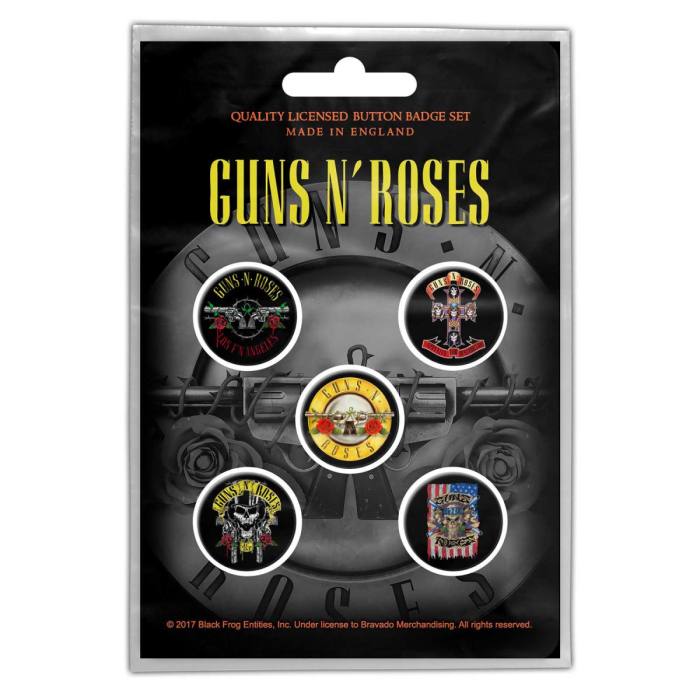 Guns N' Roses Button Badge Pack: Bullet Logo značke 116814
