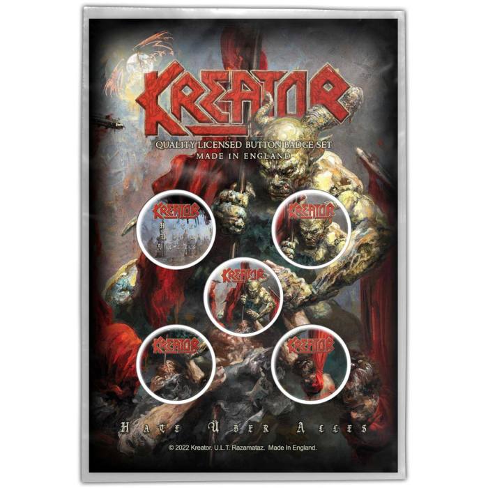 Kreator Button Badge Pack: Hate Uber Alles 116858