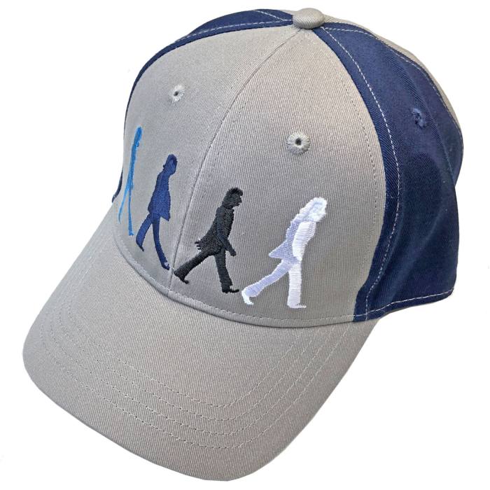 The Beatles unisex kapa s ščitnikom Abbey Road Figures (sivo-modra, 2-tone) 116978
