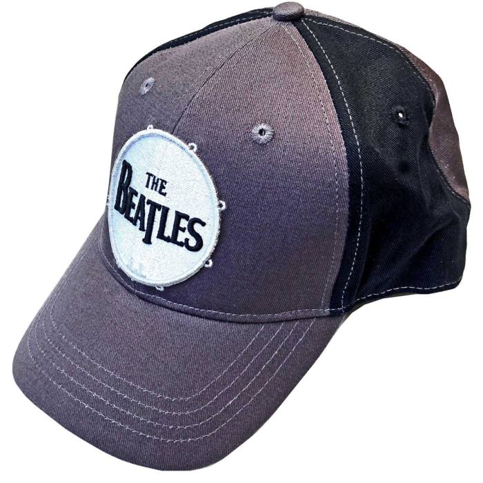 The Beatles unisex kapa s ščitnikom Drum Logo (črno-siva, 2-tone) 116979