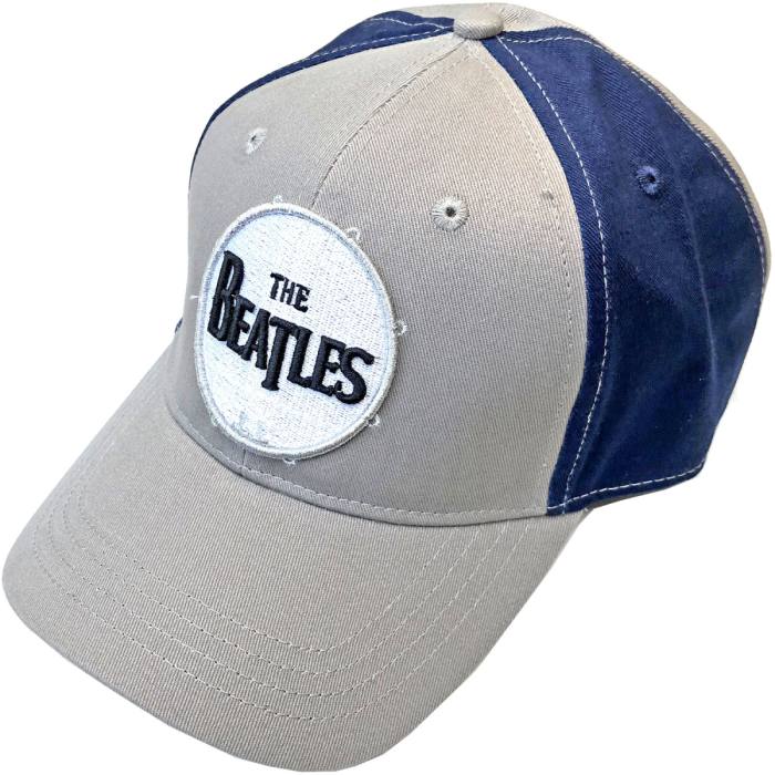 The Beatles unisex kapa s ščitnikom Drum Logo (sivo-modra, 2-tone) 116980