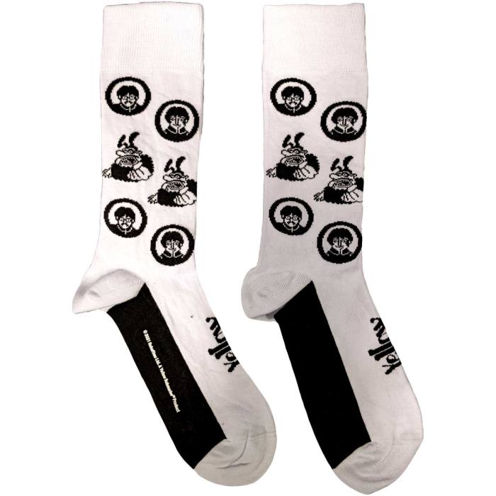 The Beatles Unisex Ankle Socks: Band & Meanies Monochrome 116052
