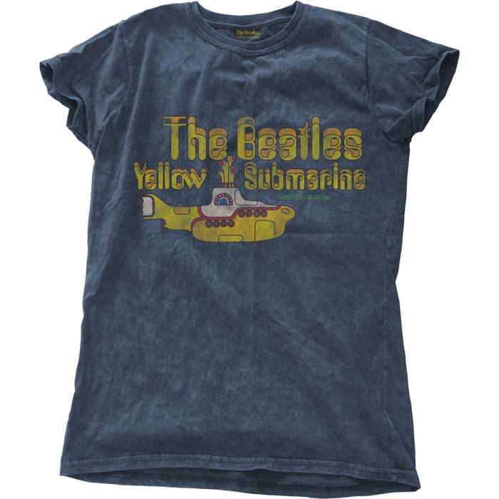 The Beatles Ladies T-Shirt: Yellow Submarine Nothing Is Real (Wash Collection) 116059