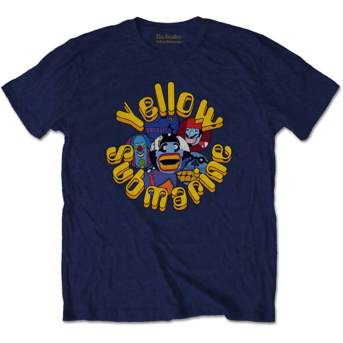 The Beatles Unisex T-Shirt: Yellow Submarine Baddies (Modra) 116063