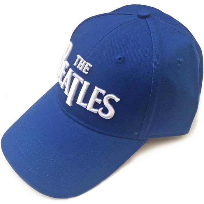 The Beatles Unisex Baseball Cap: White Drop T Logo (Srednje modra) 117036