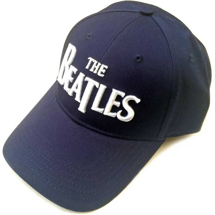 The Beatles Unisex Baseball Cap: White Drop T Logo (Mornarsko modra) 117037