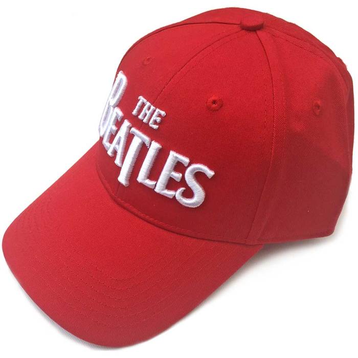 The Beatles Unisex Baseball Cap: White Drop T Logo (Rdeča) 117039