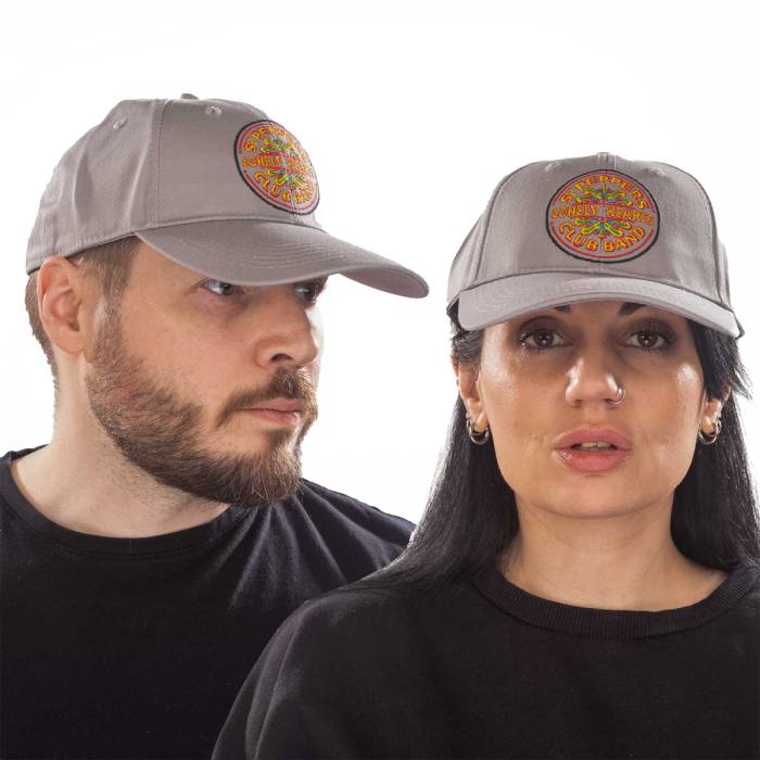 The Beatles Unisex Baseball Cap: Sgt Pepper Drum (Grey) 117043