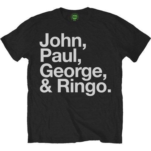 The Beatles unisex T-shirt John, Paul, George & Ringo (črn) 117068