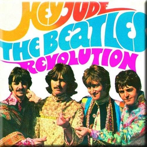 The Beatles Fridge Magnet: Hey Jude/Revolution 117116