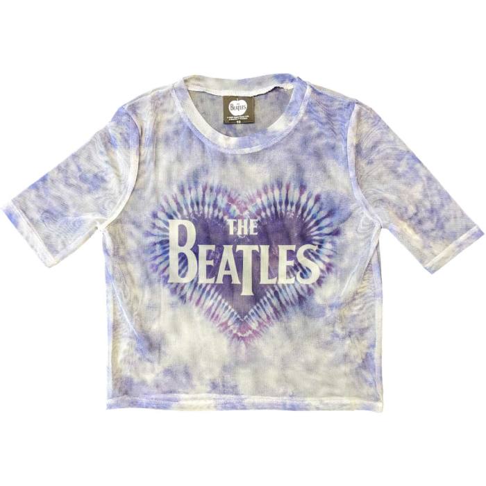 The Beatles ženski Crop Top: Heart & Drop T Logo (Mesh) 117158