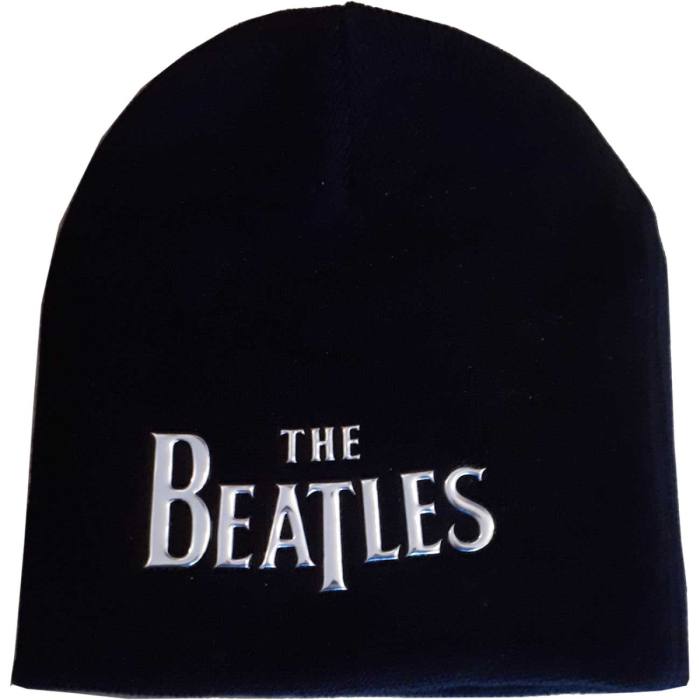 The Beatles unisex beanie kapa: Drop T Logo (črna, Sonic Silver) 117237
