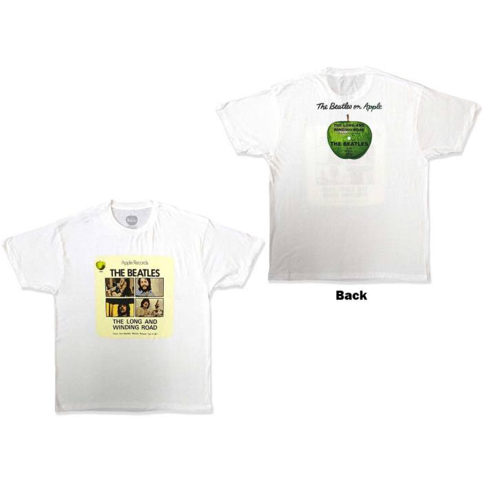 The Beatles Unisex T-Shirt: Vintage Long & Winding Road (bela, back print) 117284