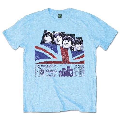 The Beatles Unisex T-Shirt: Shea Stadium (Light Blue) 117447